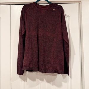 lululemon athletica metal vent Burgundy Long‎ Sleeve Tee men’s large
